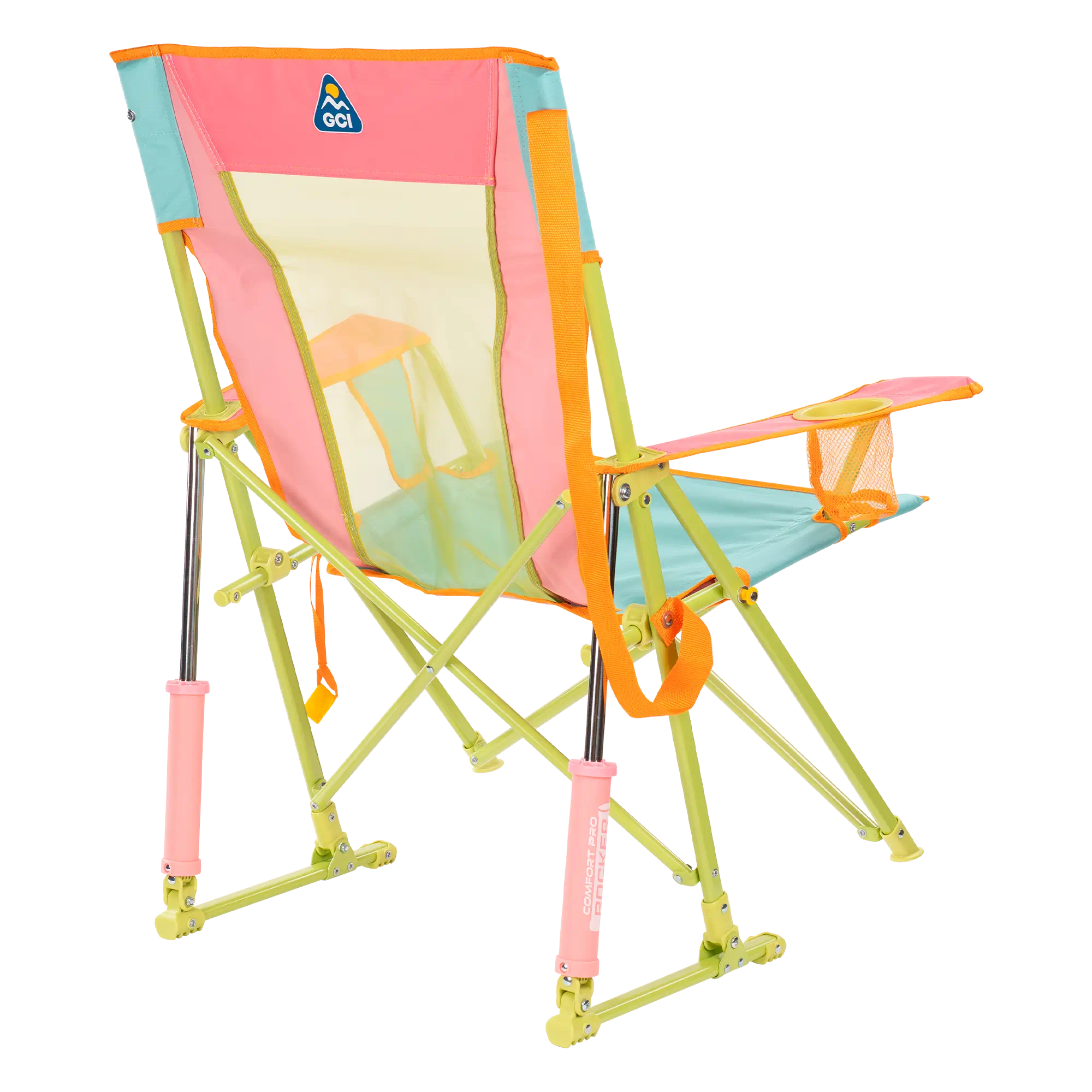 Heavy-Duty Freestyle Comfort Pro Rocker - Choice 375 - Patented Spring-Action Rocking Chair for Camping Detail