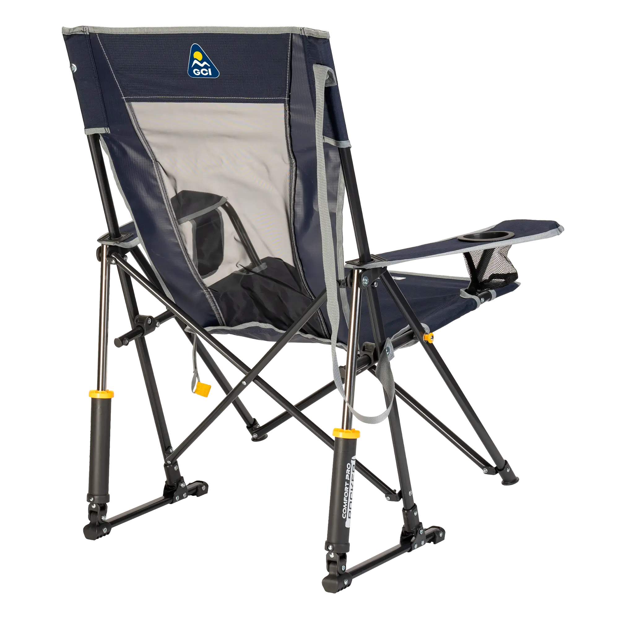 Heavy-Duty Freestyle Comfort Pro Rocker - Choice 375 - Patented Spring-Action Rocking Chair for Camping Detail