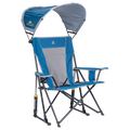 Premium All-Weather SunShade Rocker - Choice 550 - Patented Spring-Action Rocking Chair for Camping - Neptune Blue