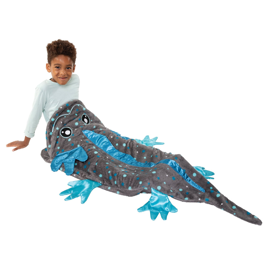 Cozy Fleece Tails, The Original Wearable Blanket with Sleeves, Super Soft Throw Fleece, Axolotl, Ages 5+ - Cozy Fleece Throw Blanket for Couch & Bed Detail