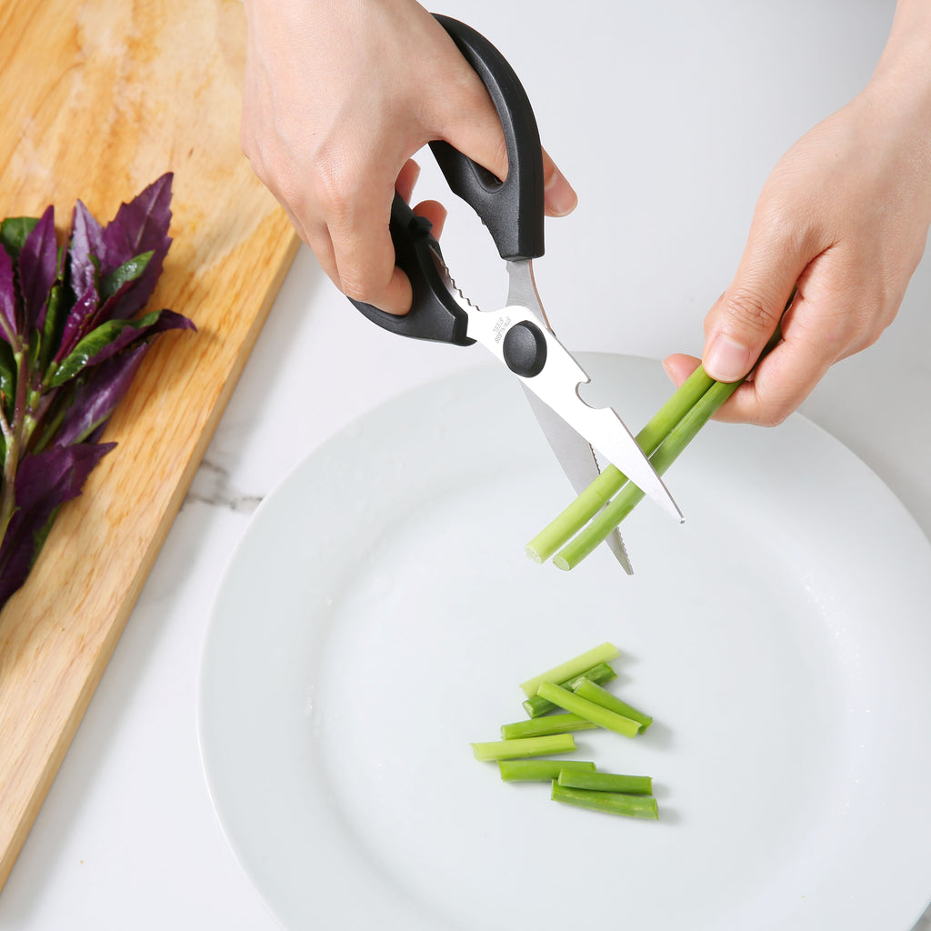 Multi-Functional Stainless Steel Multi-Purpose Kitchen Shears with Grip 1 Each - Kitchen Gadget Tool for Quick Food Prep Detail
