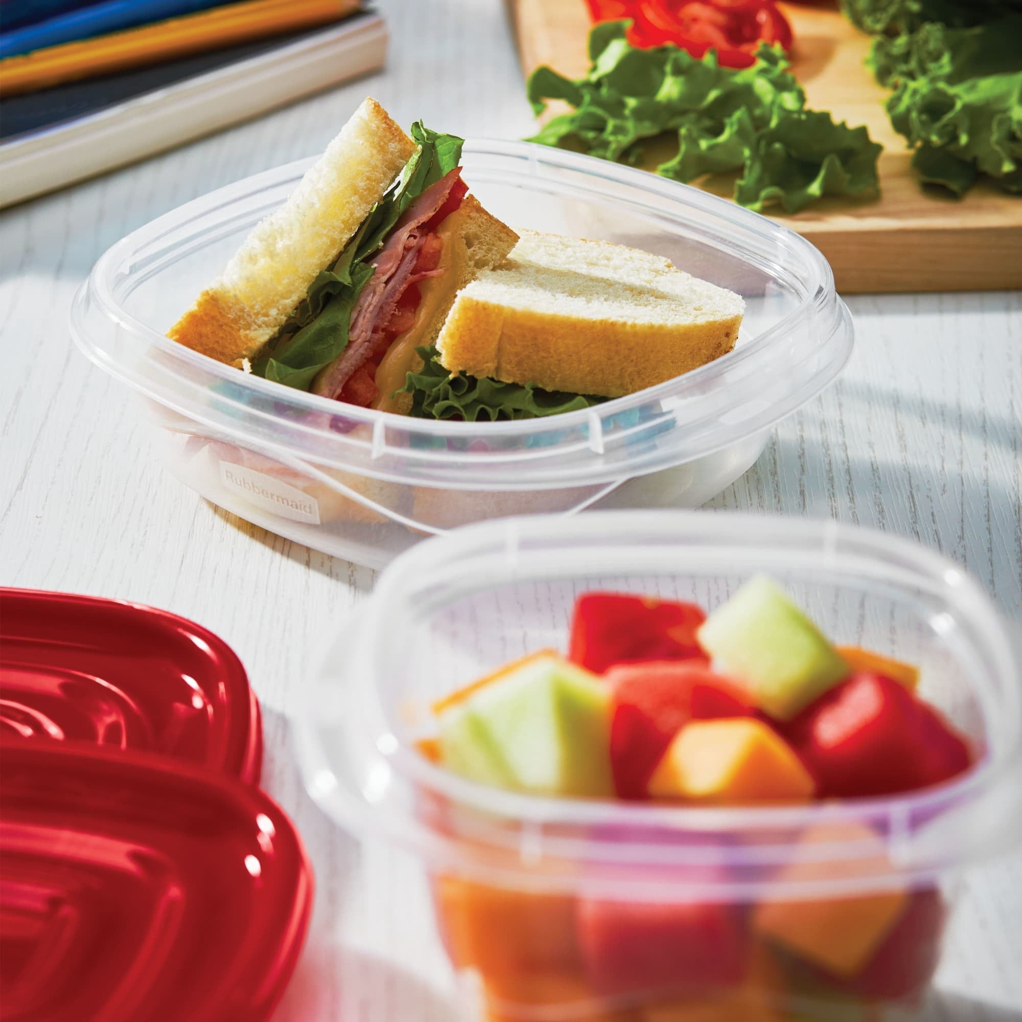 Playful Geometric Food Storage Containers, 16 Piece Set - Playful Star & Heart Shaped Geometric NeeDoh Detail