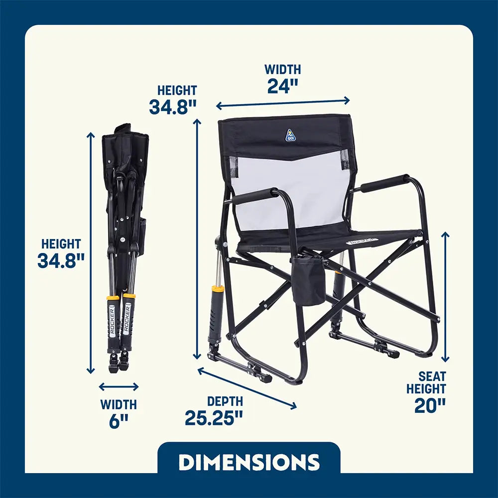 Smooth Motion Freestyle Rocker Elite - Choice 460 - RoadTrip Rocker Smooth Motion Camp Chair Detail