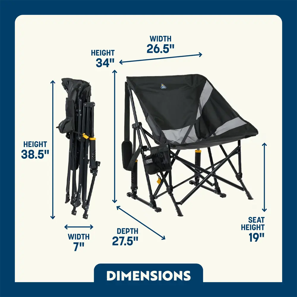 Premium All-Weather Pod Rocker Elite - Choice 832 - Freestyle Rocker Portable Outdoor Folding Chair Detail