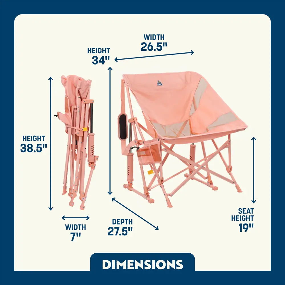 Premium All-Weather Pod Rocker Elite - Choice 832 - Freestyle Rocker Portable Outdoor Folding Chair Detail