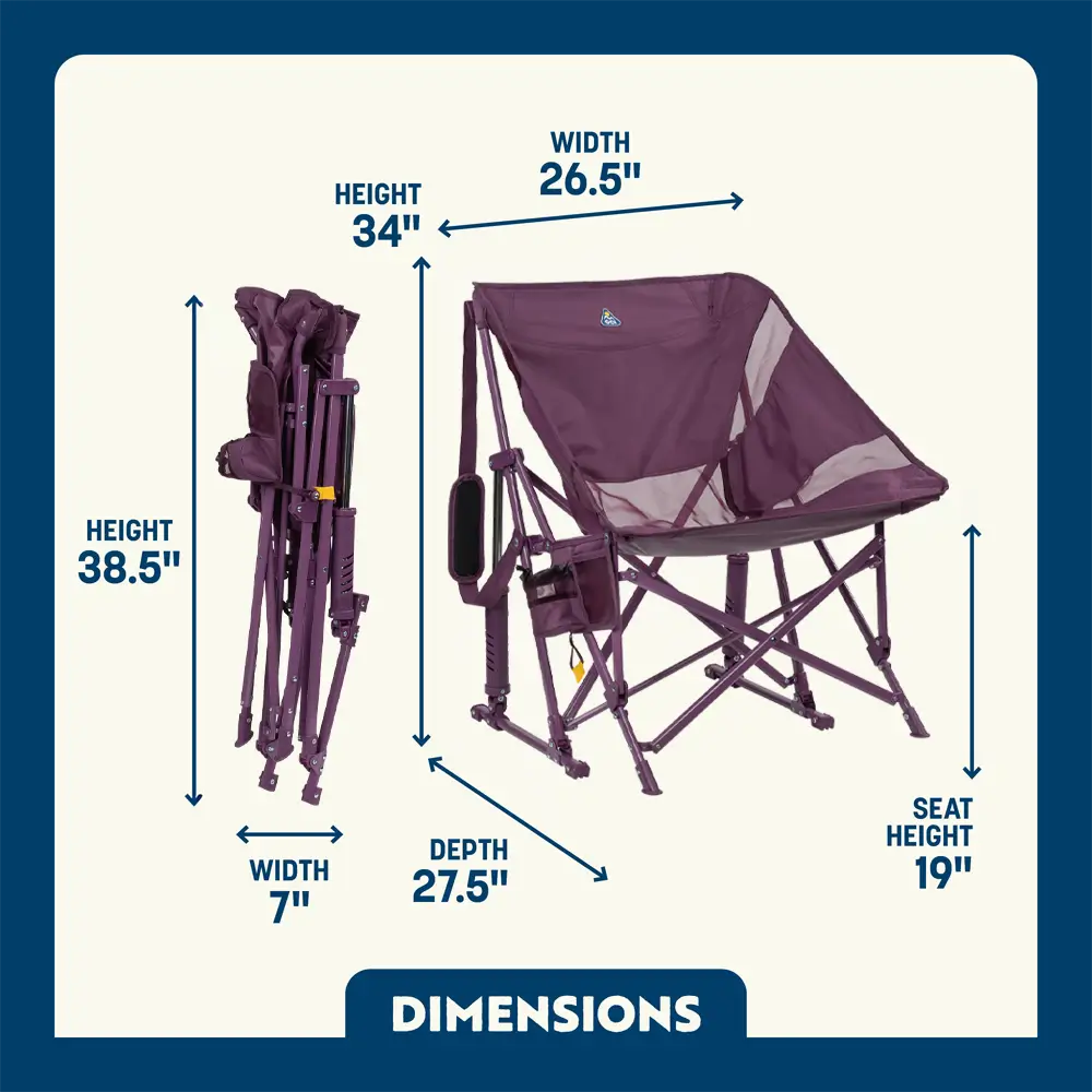 Premium All-Weather Pod Rocker Elite - Choice 832 - Freestyle Rocker Portable Outdoor Folding Chair Detail
