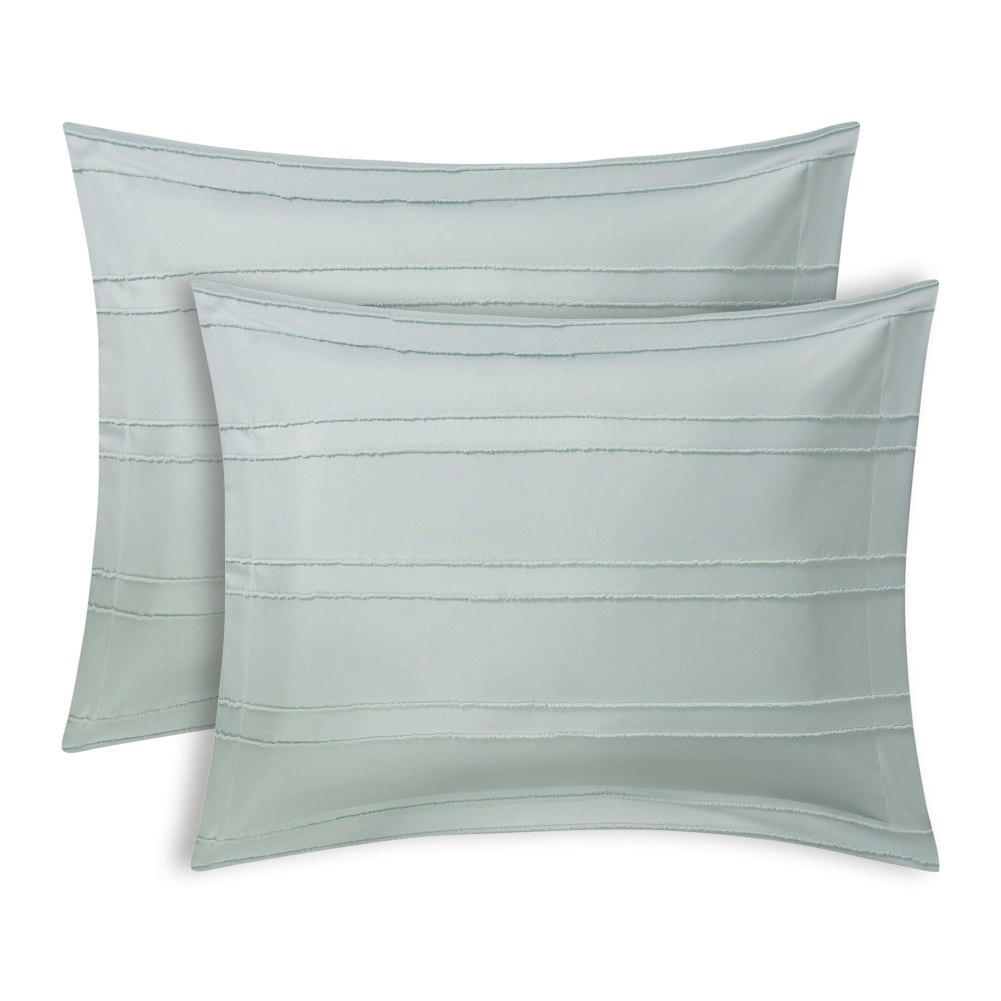 Hypoallergenic Cloud Mint 10 Piece Bed in a Bag Comforter Set with Sheets, Queen - Luxurious Quilted Duvet Cover Set Detail