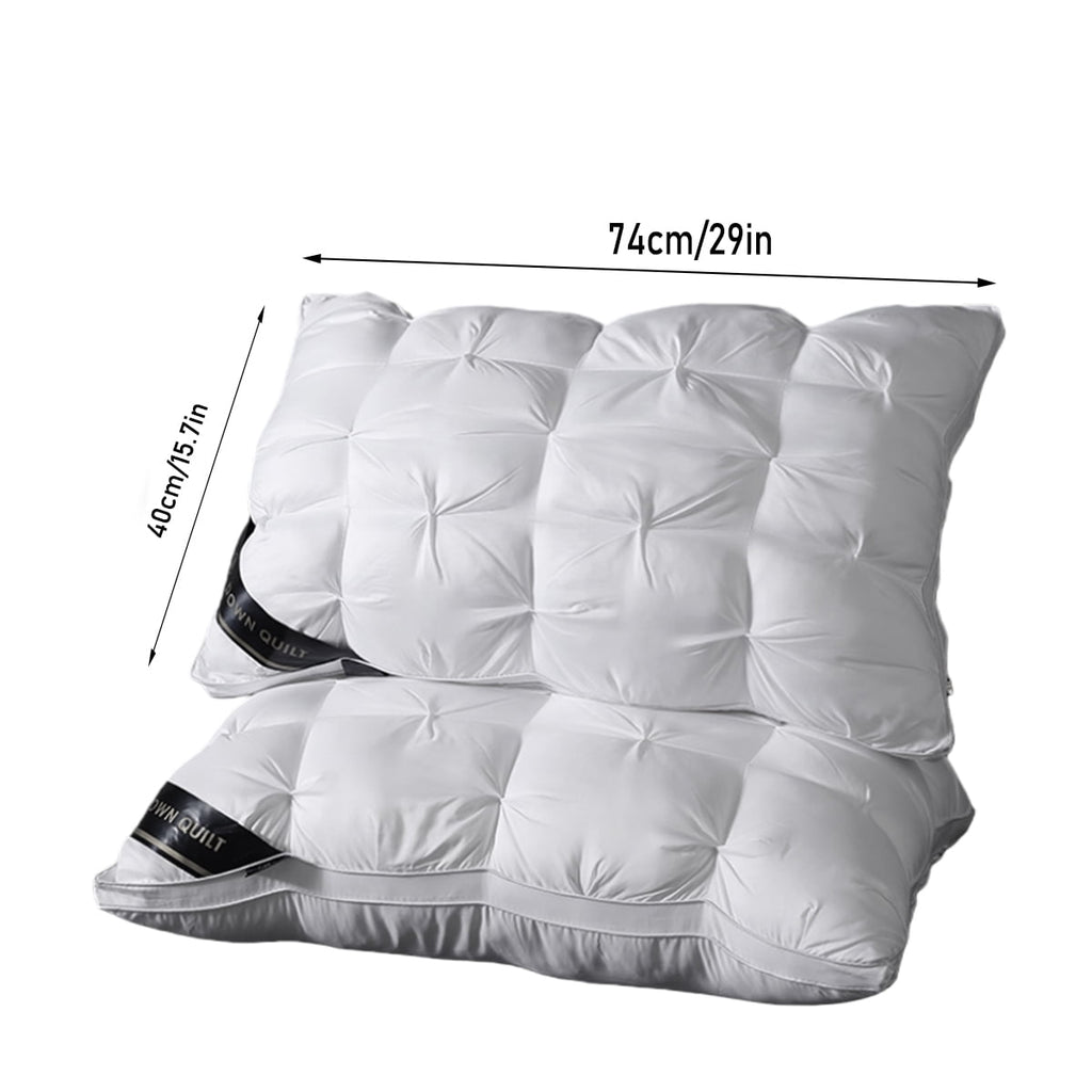 Orthopedic Support 2-Pack White Twisted Bed Pillows (20" x 16.5") - Soft Plush Down Alternative, Breathable and Hypoallergenic, Standard... - Orthopedic Shredded Foam Bed Pillow Set Detail