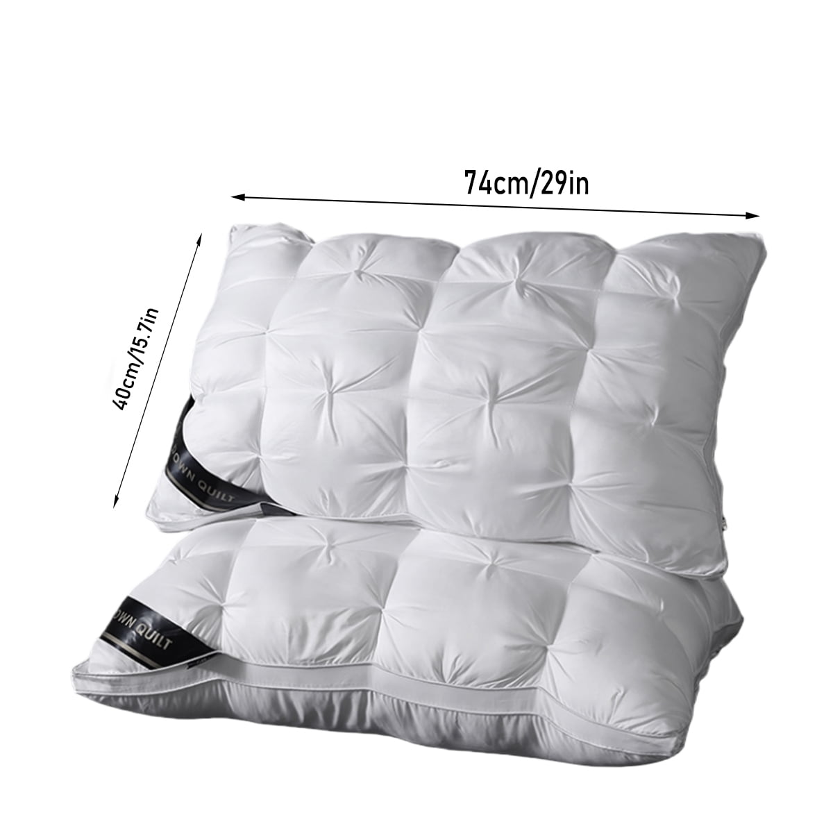 Orthopedic Support 2-Pack White Twisted Bed Pillows (20" x 16.5") - Soft Plush Down Alternative, Breathable and Hypoallergenic, Standard... - Orthopedic Shredded Foam Bed Pillow Set Detail