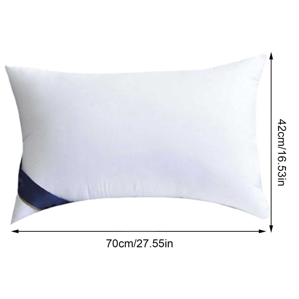 Decorative Plump 2Pcs Soft Feather Velvet Down Pillow Standard Size, Hotel-grade Feather Pillow for Sleeping, Skin-friendly Cotton Fab... - Ergonomic Memory Foam Pillow for Neck Pain Support Detail