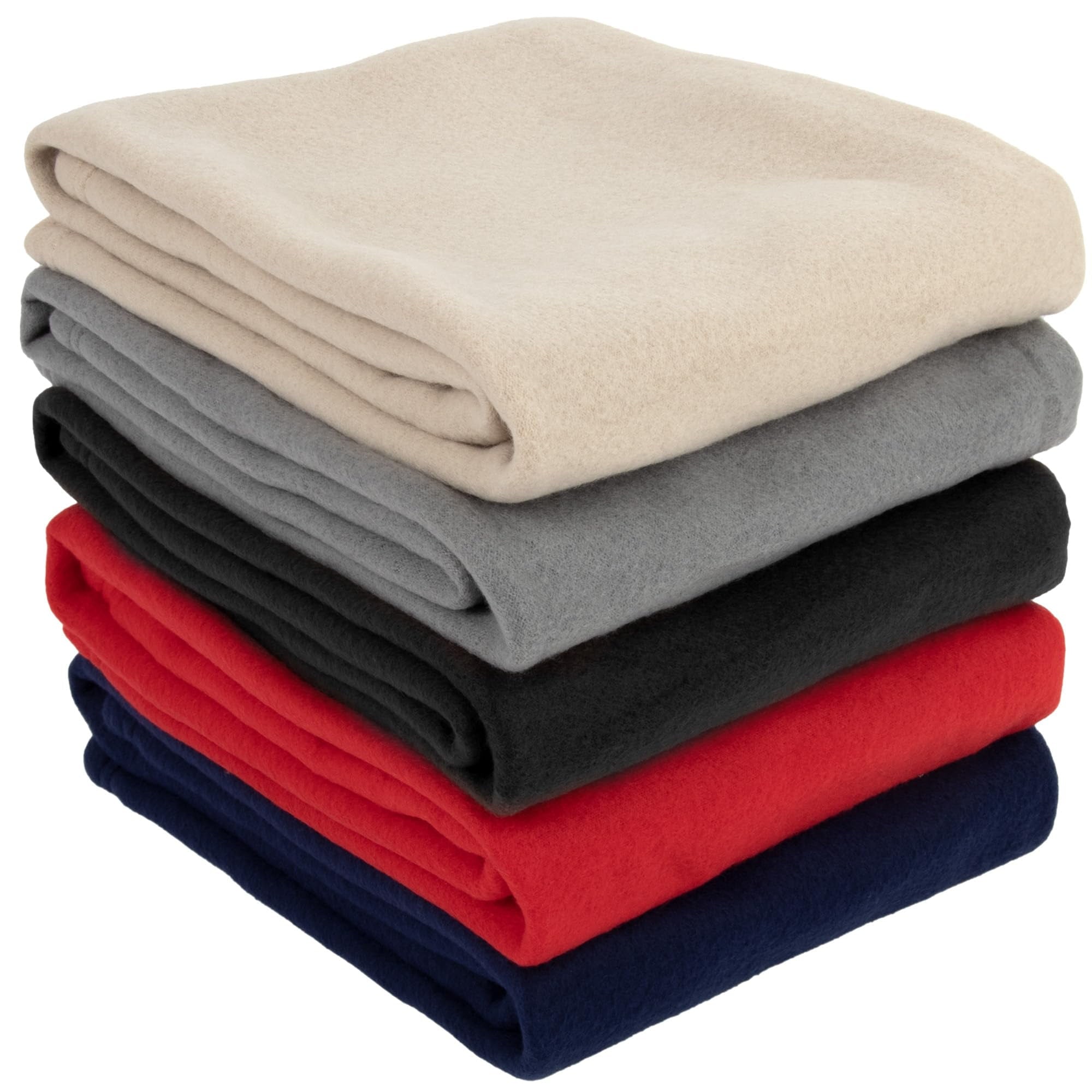 Reversible Sherpa 24 pack Adult Soft Fleece 40"L x 30"L Twin Throw Blankets for Homeless, Wedding Favors, Home in Assorted Colors - Lightweight Plush Warm Blanket for All Seasons Detail