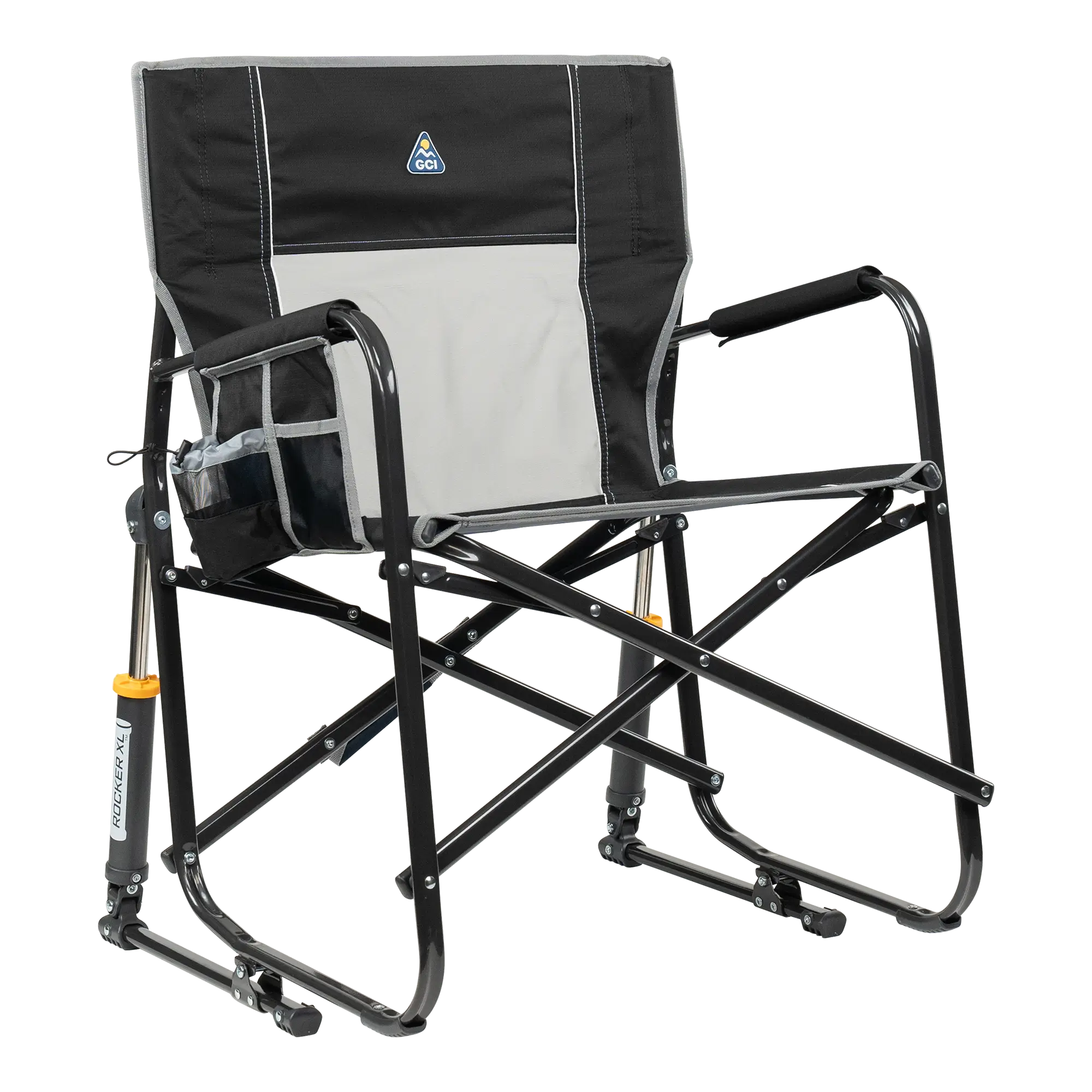 Patented Spring-Action Freestyle Rocker XL - Choice 552 - Patented Spring-Action Rocking Chair for Camping - Black