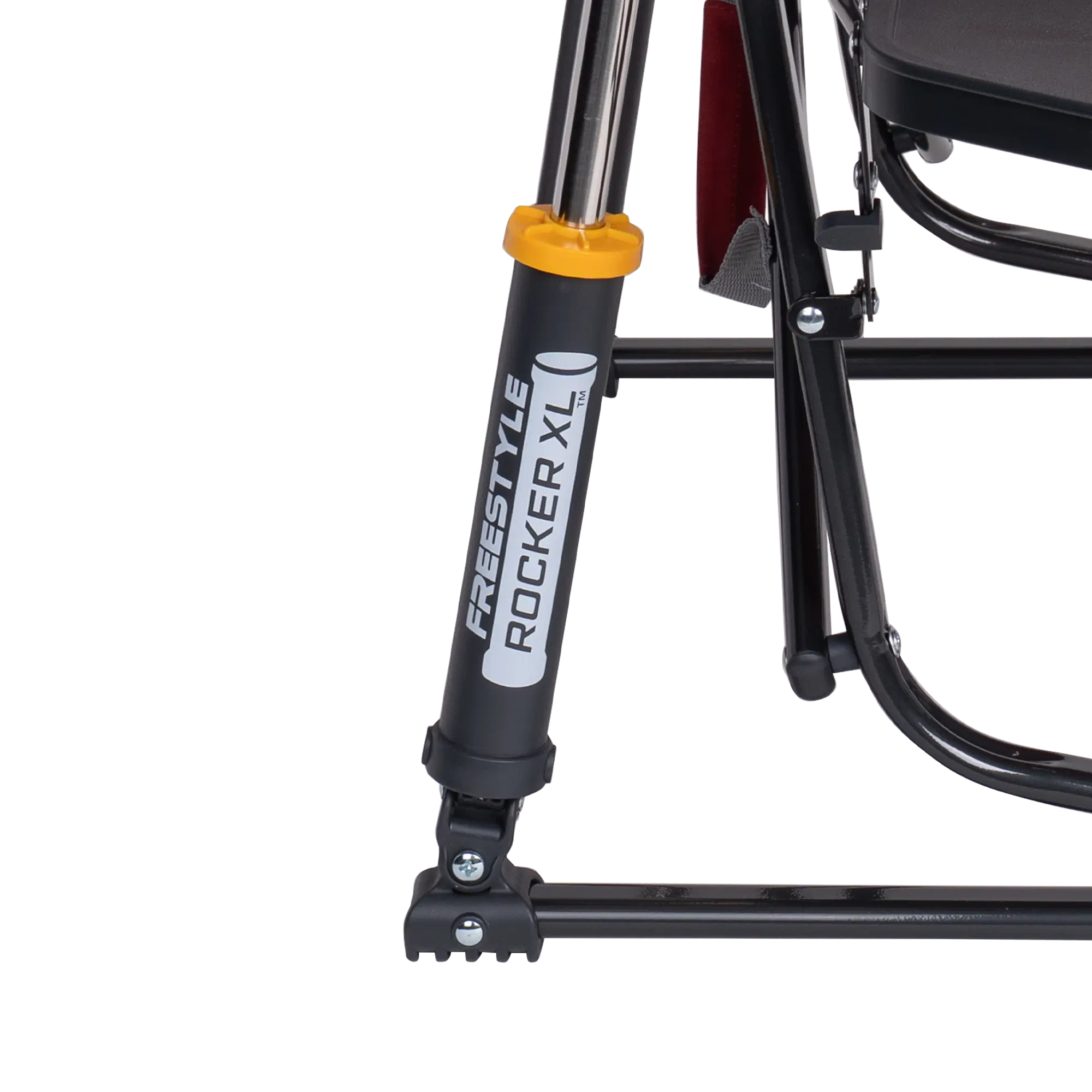 Luxury Camp Freestyle Rocker XL with Side Table - Choice 836 - Patented Spring-Action Rocking Chair for Camping Detail