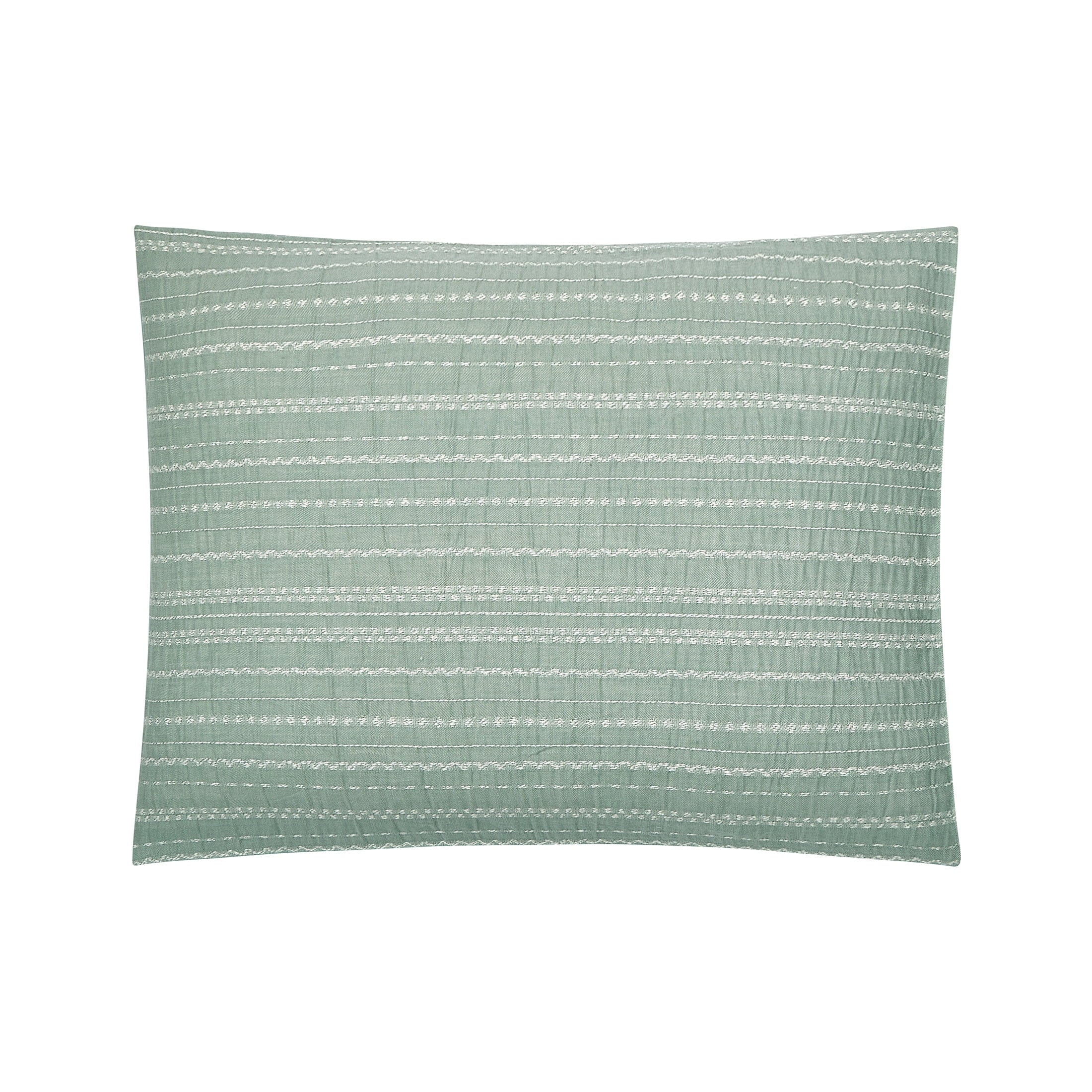 All-Season Crafted Woven 3-Piece Comforter Set, Green River, Full Queen, All Ages - Cloud-Like Soft Lightweight Bed Comforter Detail