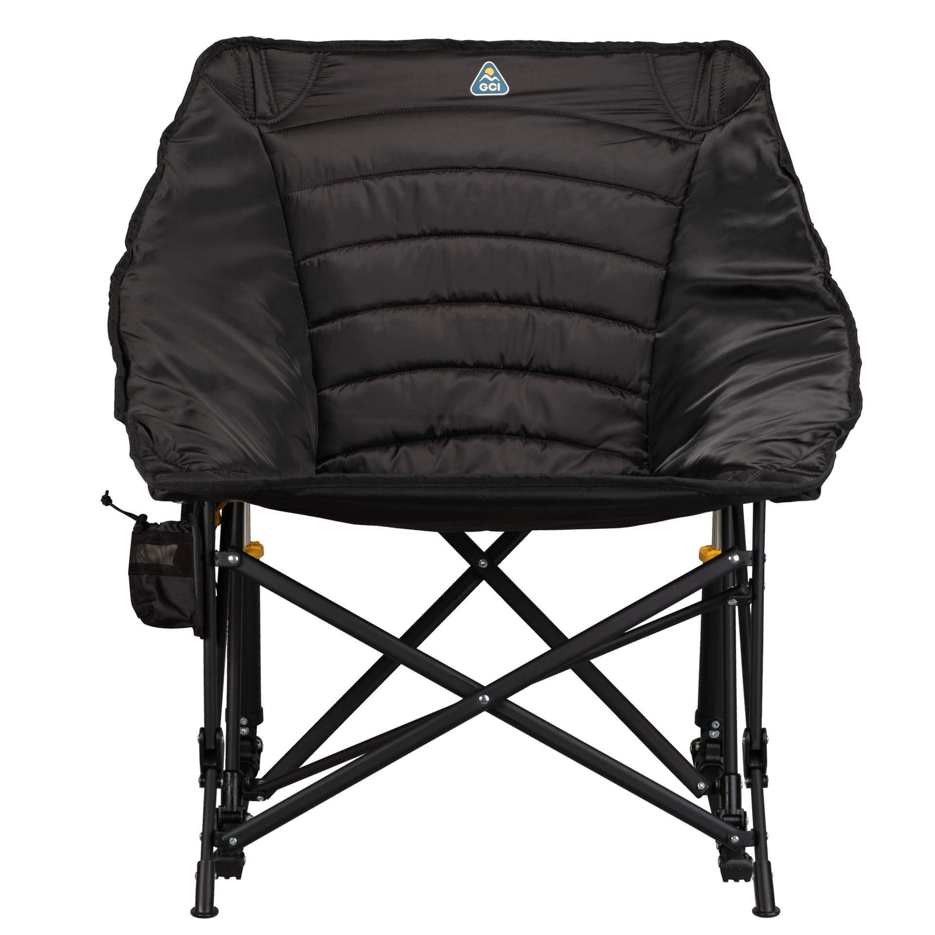 Premium All-Weather Puff Rocker - Choice 731 - Heavy-Duty Kickback Rocker with Beverage Holder Detail