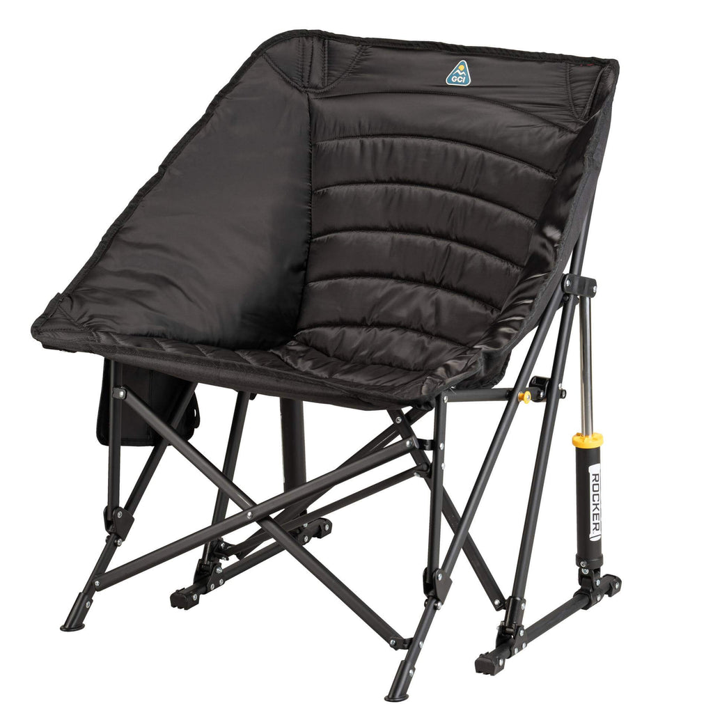 Premium All-Weather Puff Rocker - Choice 731 - Heavy-Duty Kickback Rocker with Beverage Holder Detail