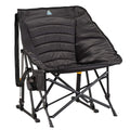 Premium All-Weather Puff Rocker - Choice 731 - Heavy-Duty Kickback Rocker with Beverage Holder - Black