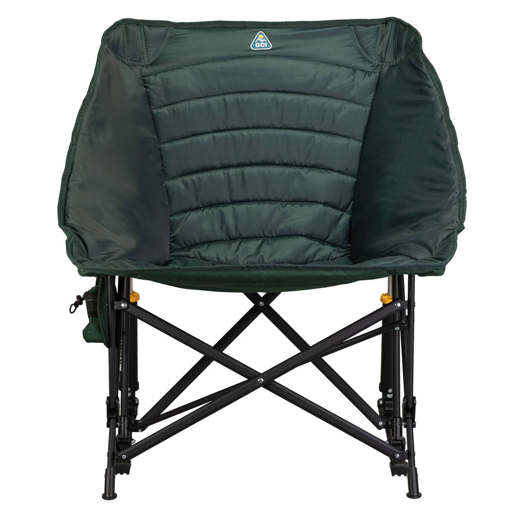 Premium All-Weather Puff Rocker - Choice 731 - Heavy-Duty Kickback Rocker with Beverage Holder Detail