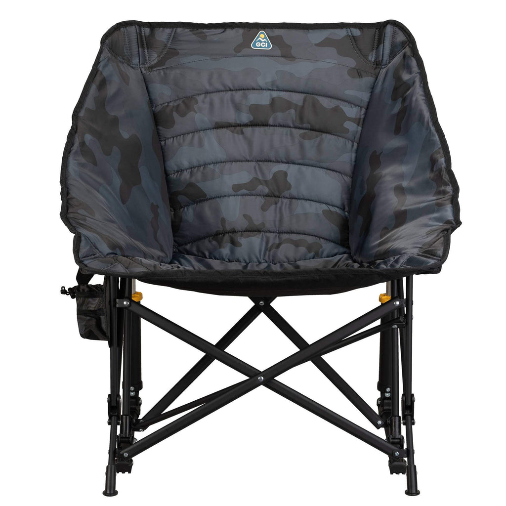Premium All-Weather Puff Rocker - Choice 731 - Heavy-Duty Kickback Rocker with Beverage Holder Detail