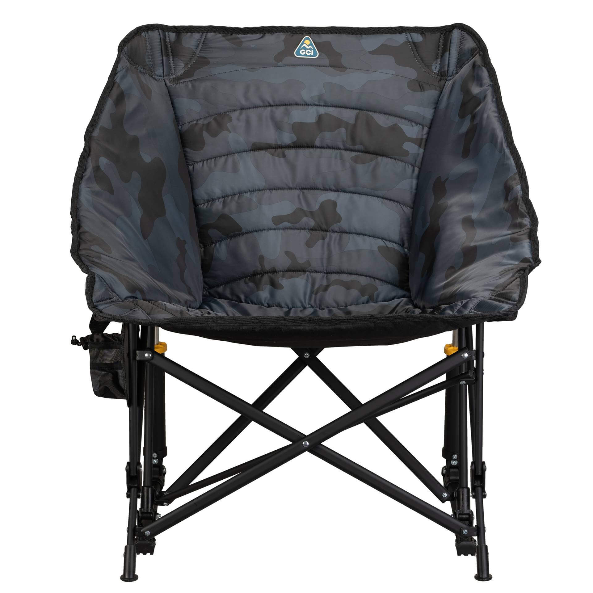 Premium All-Weather Puff Rocker - Choice 731 - Heavy-Duty Kickback Rocker with Beverage Holder Detail
