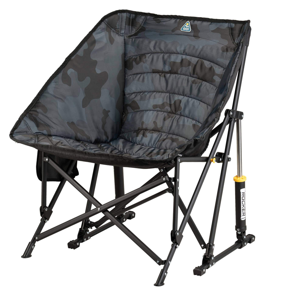 Premium All-Weather Puff Rocker - Choice 731 - Heavy-Duty Kickback Rocker with Beverage Holder Detail