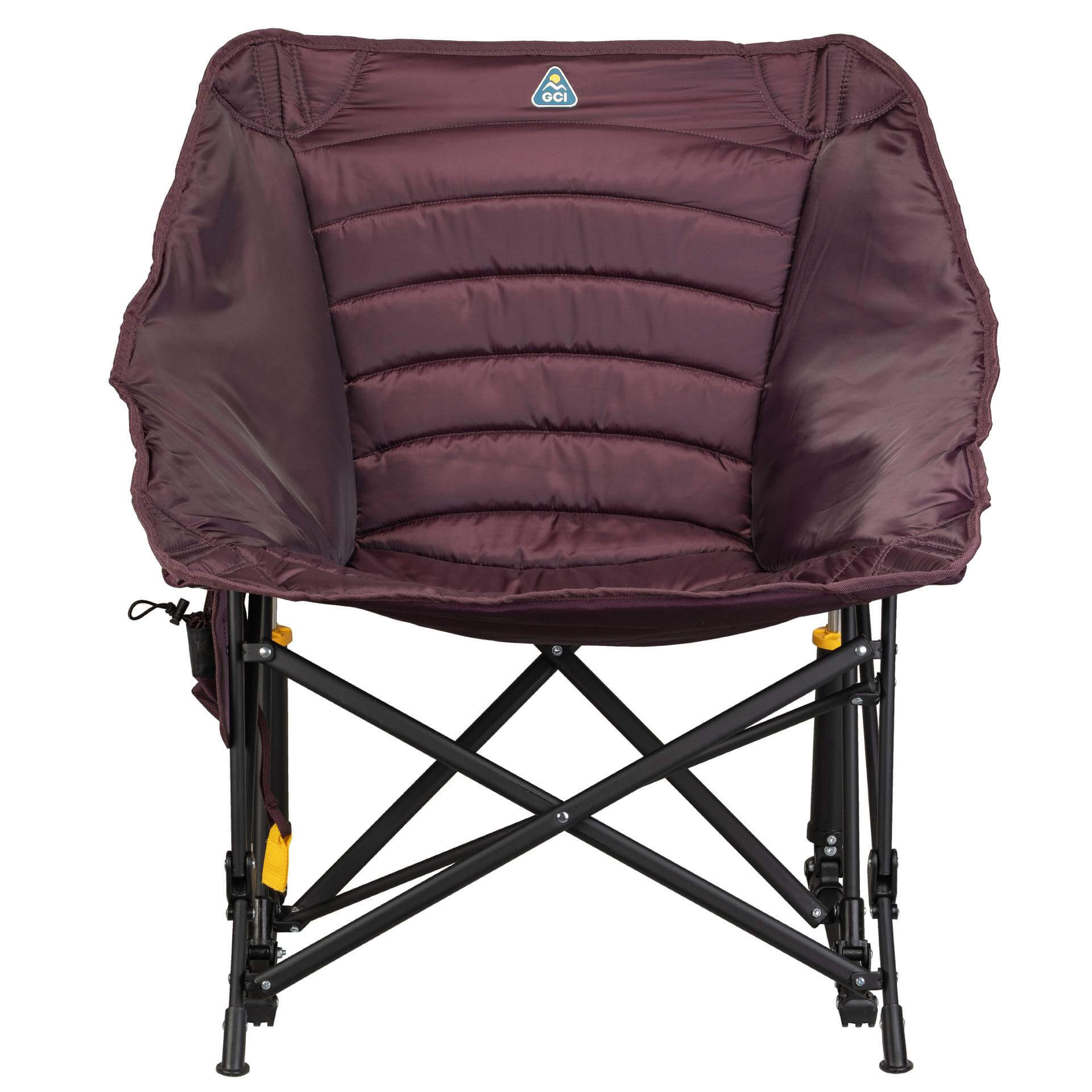 Premium All-Weather Puff Rocker - Choice 731 - Heavy-Duty Kickback Rocker with Beverage Holder Detail