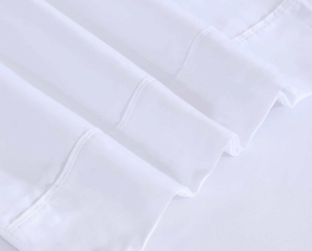 Ultra-Soft Set - Luxurious Silky Soft Microfiber Bedding - Cozy & Comfy - 15 inch Deep Pocket (Fits up to 17") Hotel Bed - 4 Pcs... - Luxury Bed Sheet Set with Deep Pockets Detail
