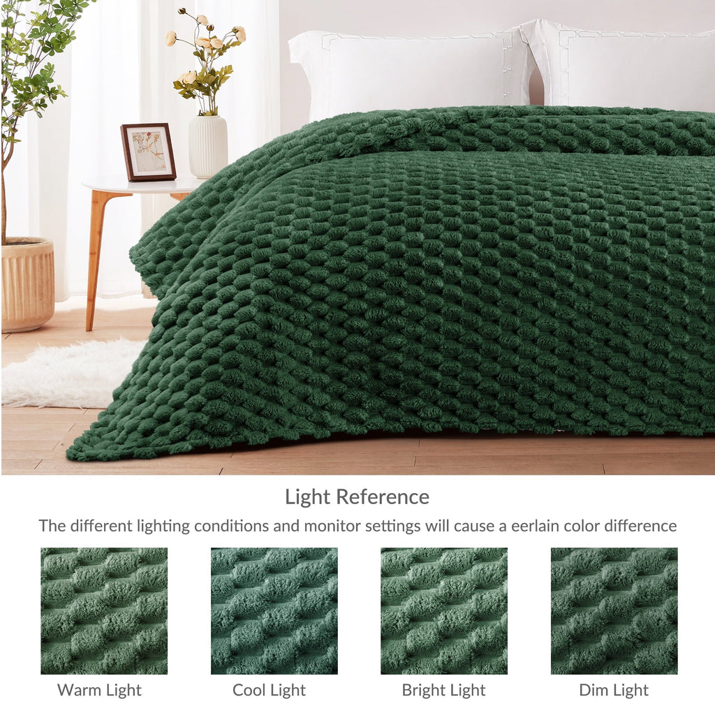 Super Soft Flannel 50"x60" Throw Blanket for Couch with Expanded 3D-Jacquard Pattern, Fuzzy Soft Cozy Exquisite Blankets or All Season, ... - Cozy Fleece Throw Blanket for Couch & Bed Detail