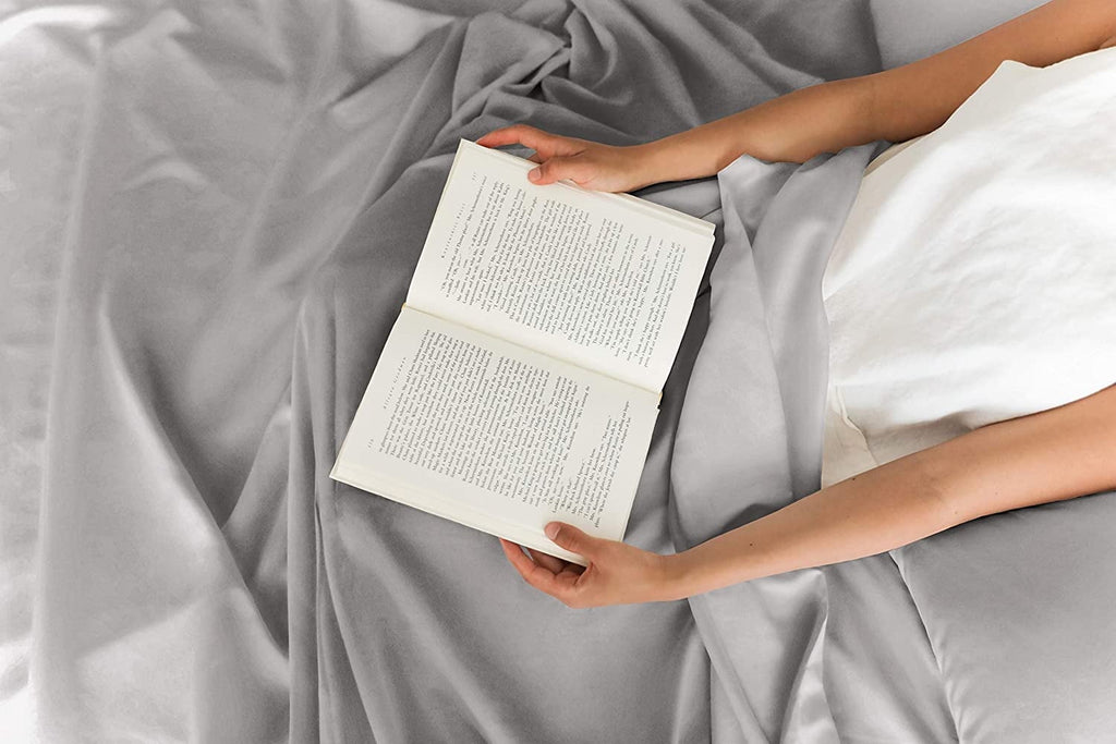 Breathable Luxury 4-Piece 400 Thread Count Cotton Sheet Set - King Size 100% Cotton Sateen Bed Sheets Fits 18"-24" Mattresse... - Breathable Egyptian Cotton Flat & Fitted Sheets Detail