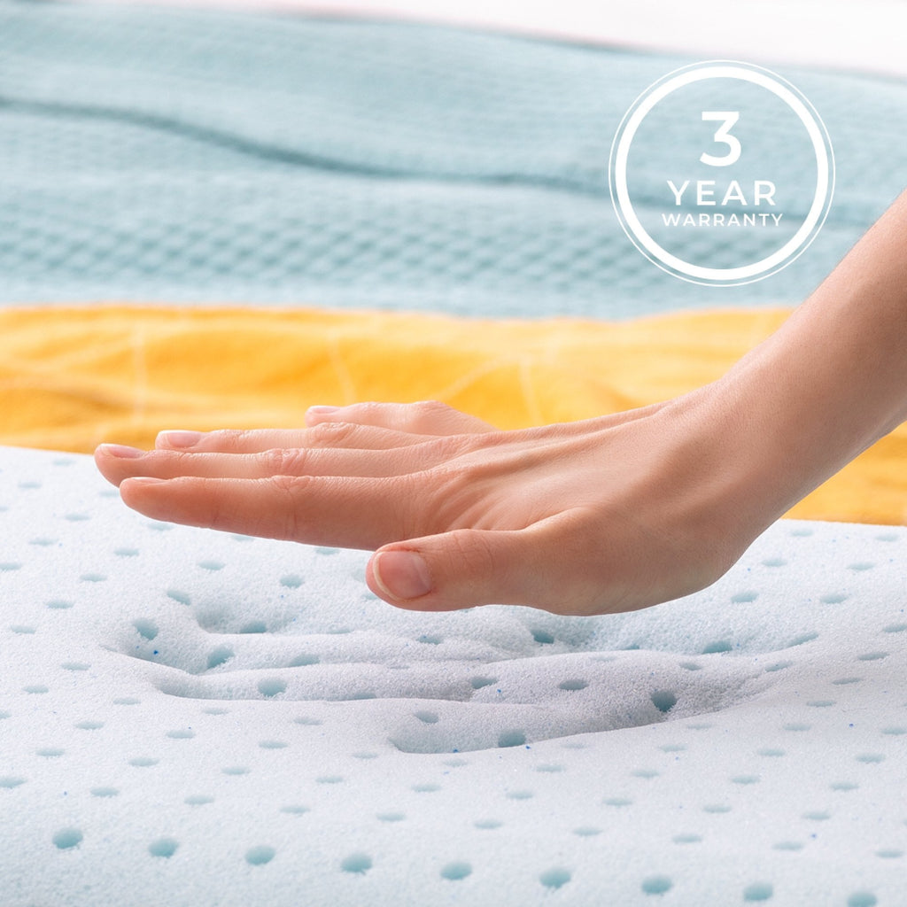 Ergonomic Memory Foam Medium Feel Standard Size Ventilated Gel Memory Foam Bed Pillow with Washable Cover and Temperature Regulating Infusion - Orthopedic Shredded Foam Bed Pillow Set Detail