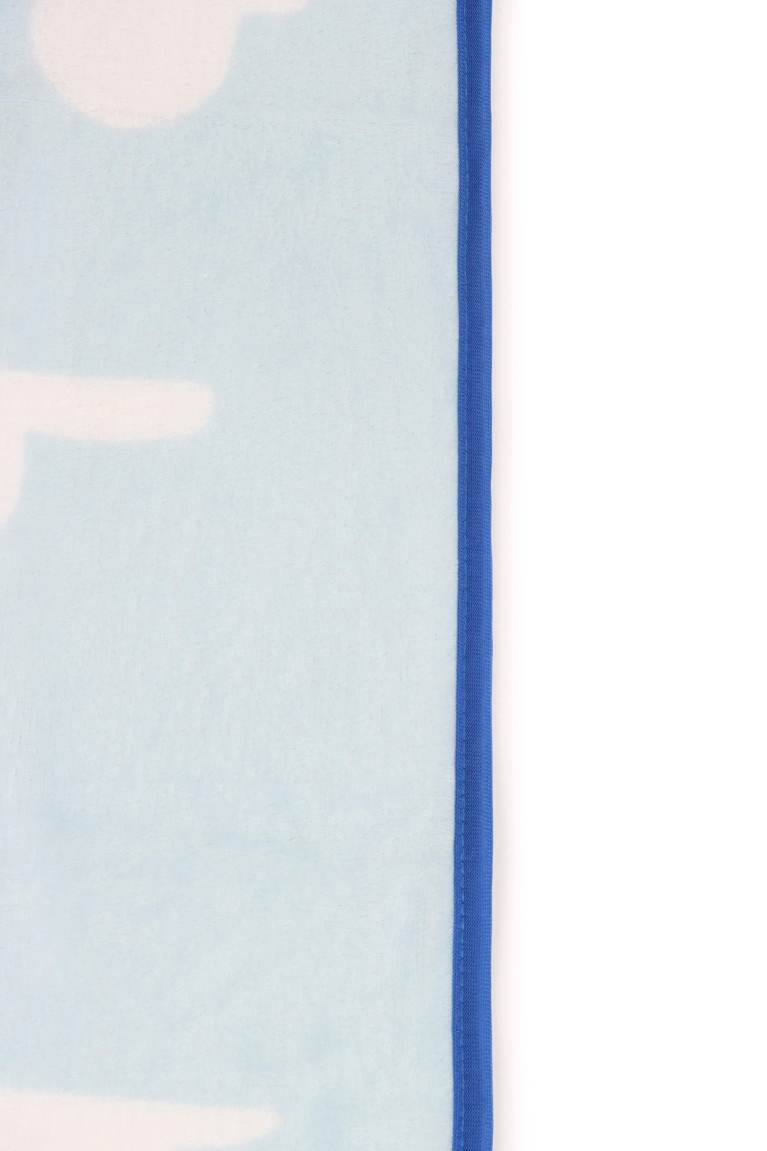 Decorative Knitted Clouds Kids Throw Blanket, Soft Coral Fleece, Blue, 46" x 60" - Lightweight Plush Warm Blanket for All Seasons Detail