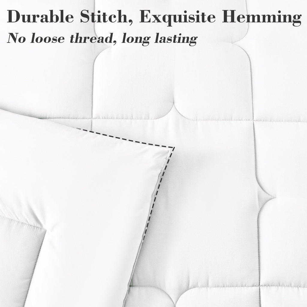 Hypoallergenic Cloud 3-Piece Queen Comforter Set - All-Season Down Alternative Bedding Bundle with 2 Pillow Shams, Premium Soft Bedding Se... - Cloud-Like Soft Lightweight Bed Comforter Detail