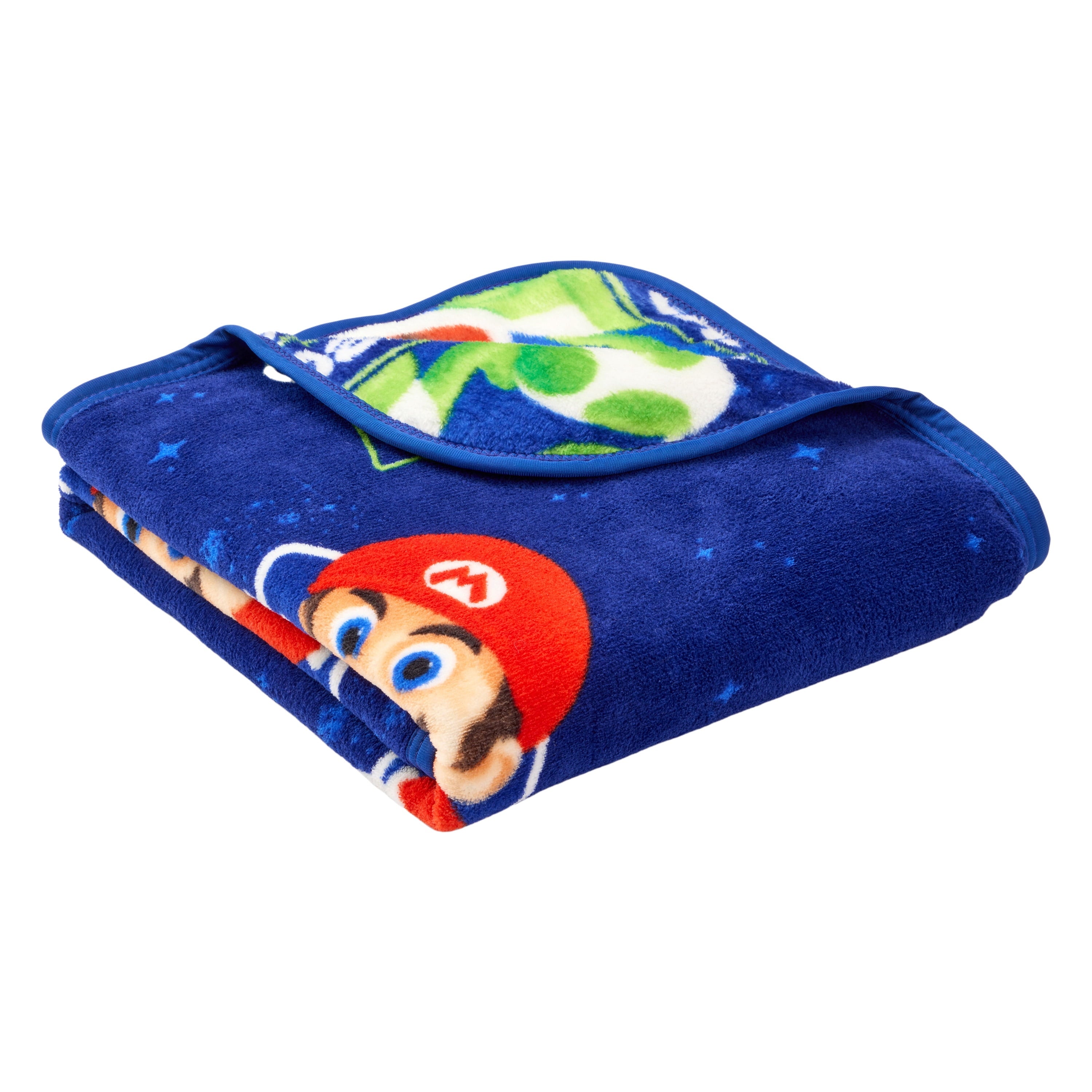 Lightweight Warm Galaxy Movie Kids Blue Print Fleece Throw Blanket, 46 x 60 - Luxury Knitted Decorative Throw Blanket with Fringes Detail