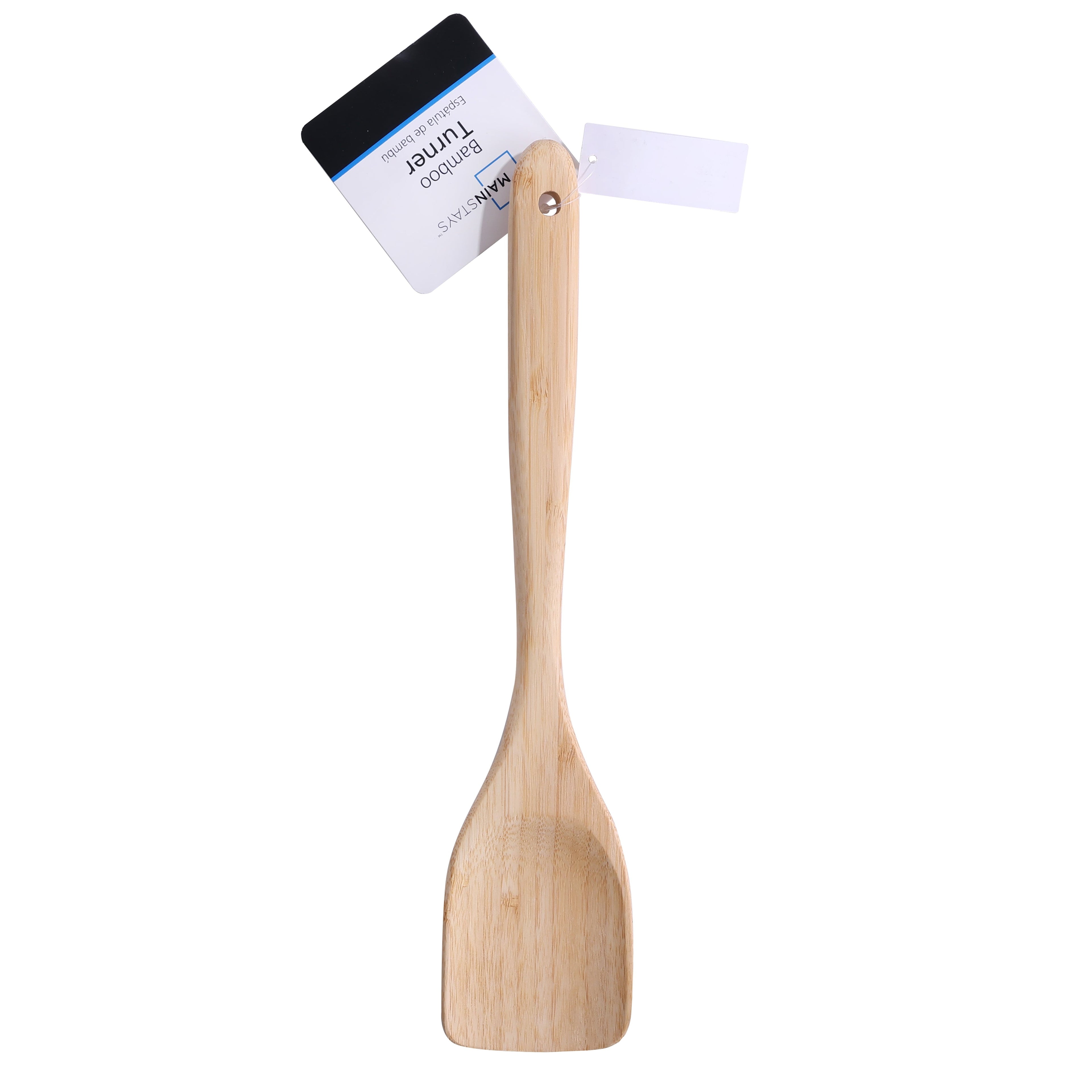 Durable Steel Bamboo Turner, Crafted , Cooking and Kitchen, 12.99 x 2.67 x 0.59 inch. - Multi-Purpose Hand Tool for Daily Meal Prep Detail