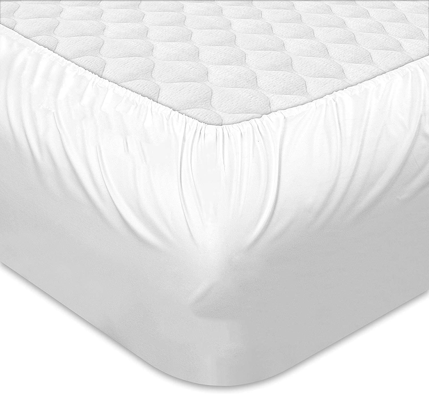 Cooling Sateen 100% Cotton Hospital Bedsheets Set - 1 Flat Sheet, 1 Fitted Sheet (10" Inch) Deep Pocket, 1 Pillowcase, Best & Comfor... - Cooling Hotel Quality Bedding Sheets and Pillowcases Detail