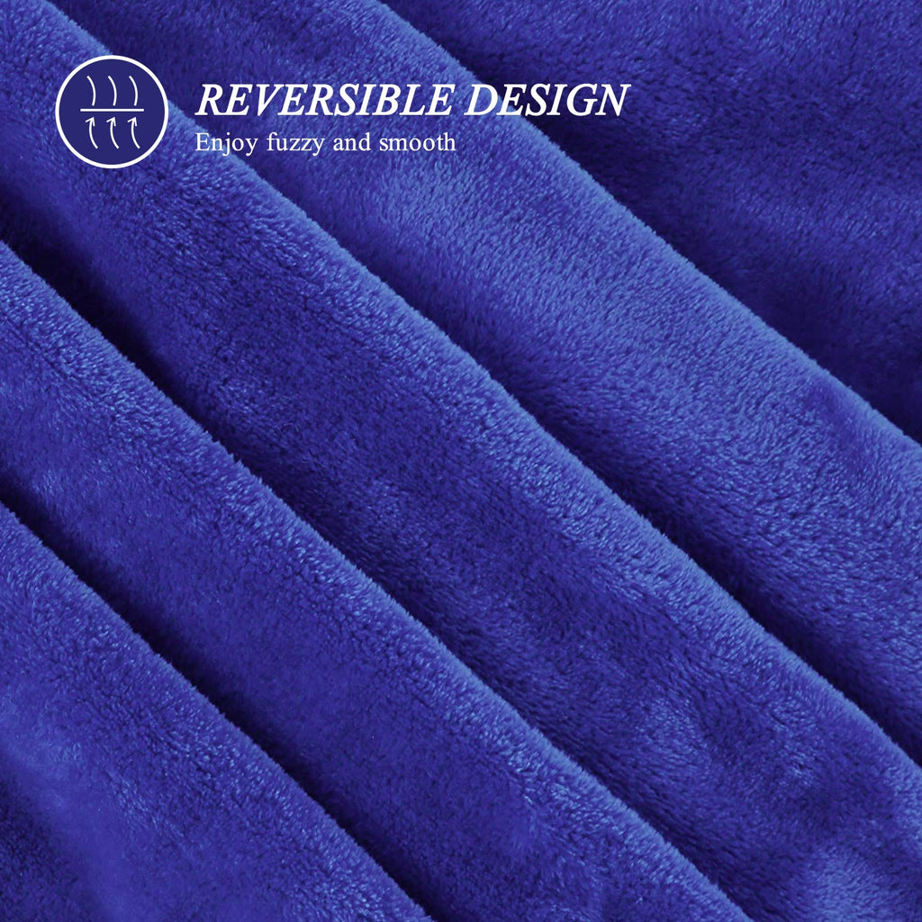 Lightweight Warm Large Navy Fleece Throw Blankets, Throw Size Soft Fuzzy Blanket for Women Men and s, All Season Lightweight Microfibe... - Luxury Knitted Decorative Throw Blanket with Fringes Detail
