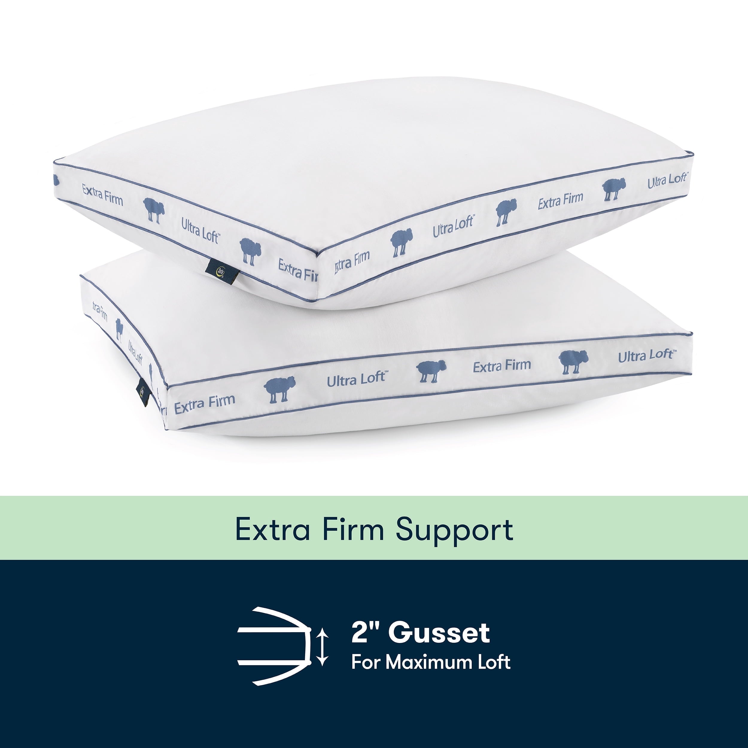 Fluffy Shredded Ultra Loft Standard/Queen Bed Pillow, Extra Firm Support - Ergonomic Memory Foam Pillow for Neck Pain Support Detail