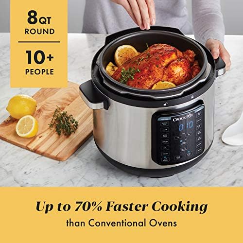 High-Pressure Crock-Pot 8 Quart Express Crock Multi-Use Pressure Cooker S05K - Digital Pressure Cooker with Multi-Safety Protection Detail
