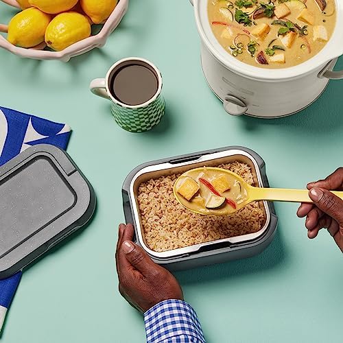 Self-Heating Crock-Pot Portable Electric Lunch Box Food Warmer 28oz S14W - Self-Heating Lunch Box for Office and Car Travel Detail