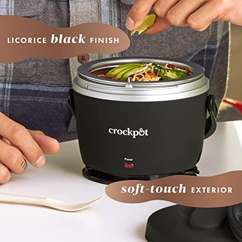 Leak-Proof Crock-Pot Electric Lunch Box Food Warmer 20oz – Black S26G - Portable Electric Lunch Box Food Warmer Detail