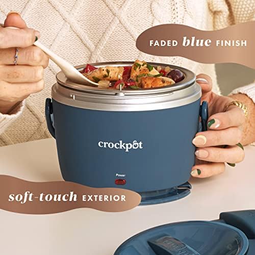 Rapid Heating Crock-Pot Electric Lunch Box Food Warmer 20oz – Faded Blue S22V - Portable Electric Lunch Box Food Warmer Detail