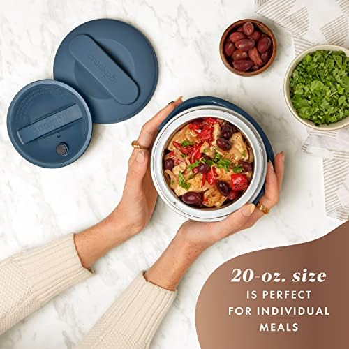 Rapid Heating Crock-Pot Electric Lunch Box Food Warmer 20oz – Faded Blue S22V - Portable Electric Lunch Box Food Warmer Detail
