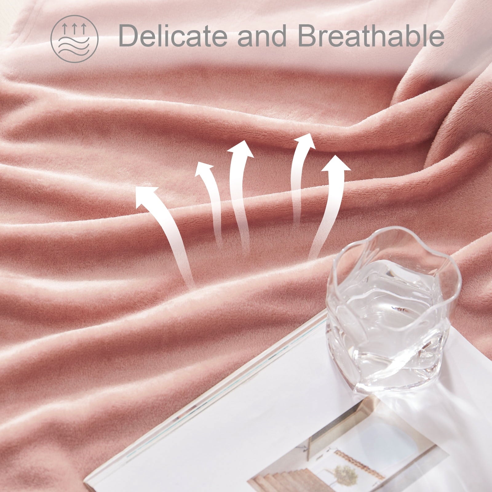 Reversible Sherpa Fleece Throw Blanket for Couch, Sofa, Super Soft and Warm Blankets, Pink Throw All Season Use, Cozy, Plush, Lightweig... - Luxury Knitted Decorative Throw Blanket with Fringes Detail