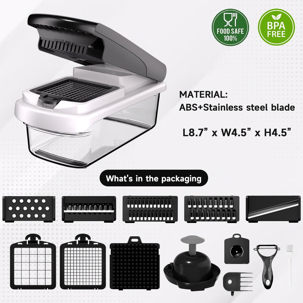 Innovative Vegetable Chopper Food Slicer, 15 in 1 Multi-Function Food Chopper for Onion, Veggie, Cheese Grater, Vegetable... - Innovative Kitchen Helper for Modern Cooking Detail