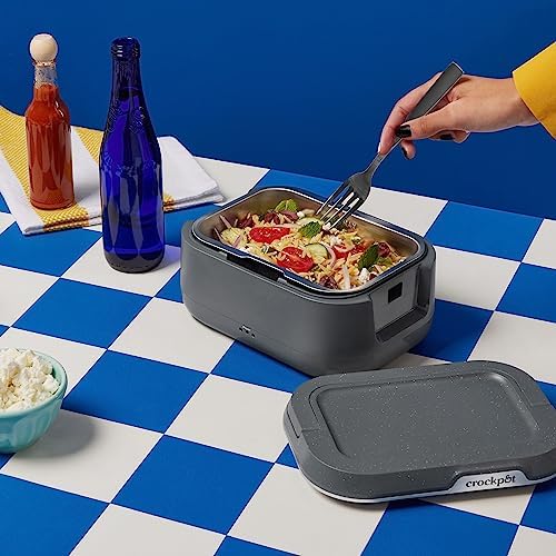 Self-Heating Crock-Pot Portable Electric Lunch Box Food Warmer 28oz S14W - Self-Heating Lunch Box for Office and Car Travel Detail