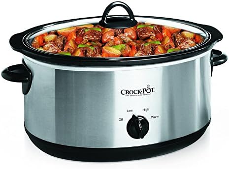 Programmable Crock-Pot 7 Quart Oval Manual Slow Cooker – Stainless Steel S29K - Digital Crock Pot Slow Cooker for Family Meals - 7 Quarts