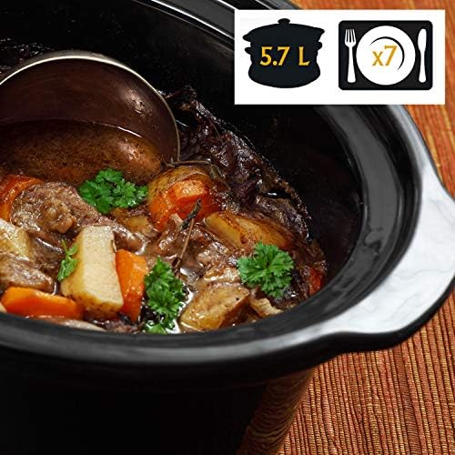 Oval Ceramic Crock-Pot Cook & Carry 6 Quart Portable Slow Cooker S07N - Programmable Slow Cooker with Oval Ceramic Pot Detail
