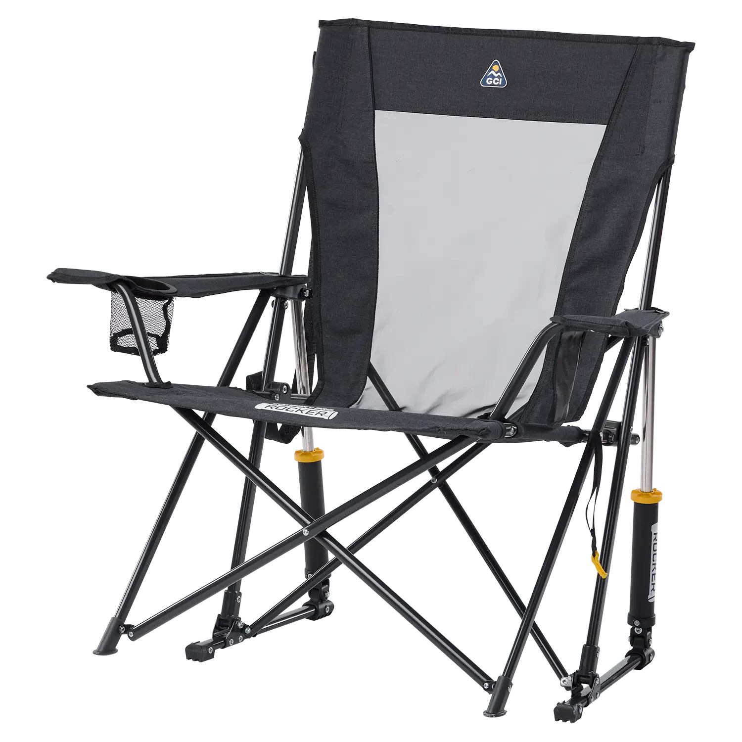 Luxury Camp Comfort Pro Rocker XL - Choice 107 - Heavy-Duty Kickback Rocker with Beverage Holder Detail