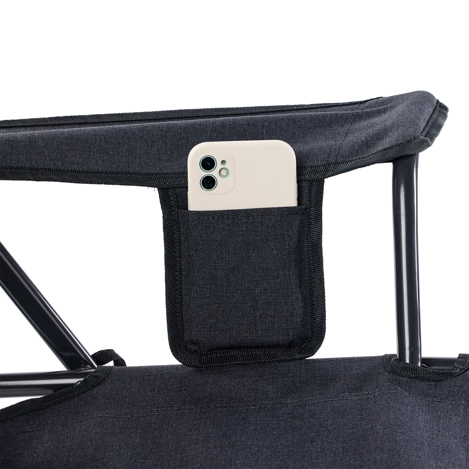 Luxury Camp Comfort Pro Rocker XL - Choice 107 - Heavy-Duty Kickback Rocker with Beverage Holder Detail