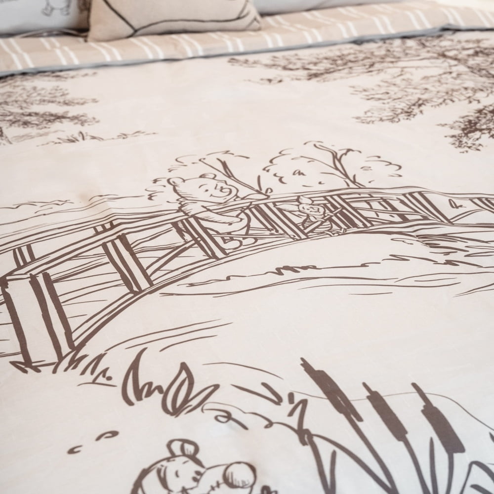 Heavyweight Warmth Kids 2 Piece Khaki Comforter and Sham Bedding Set, Twin/Full - Cloud-Like Soft Lightweight Bed Comforter Detail